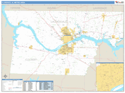 Florence-Muscle Shoals Metro Area Wall Map Basic Style